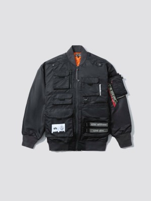 Men's Alpha Industries Alpha X Izzue Utility Ma-1 Utility Jackets Grey | WNDGOE342