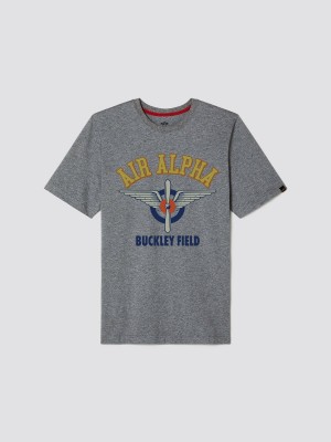 Men's Alpha Industries Buckley Field T Shirts Grey | CGAMKF068