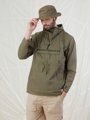 Men's Alpha Industries Camper Anorak Utility Jackets Green | MXVQUZ693