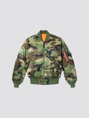 Men's Alpha Industries Ma-1 Bomber Jackets (Heritage) Outerwear Camo | FGOUBT342